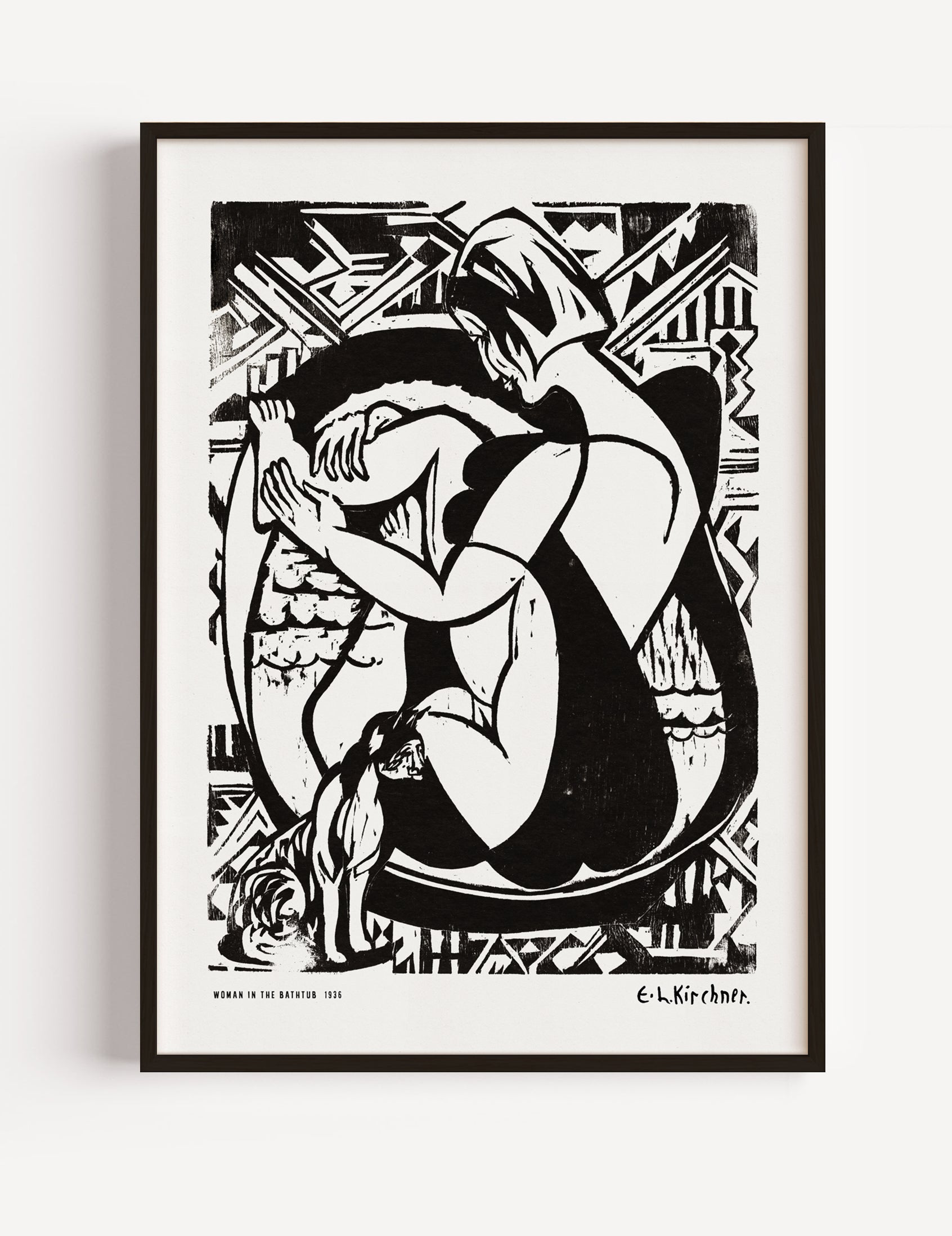 Woman in the Bathtub (1936) by Ernst Ludwig Kirchner Poster