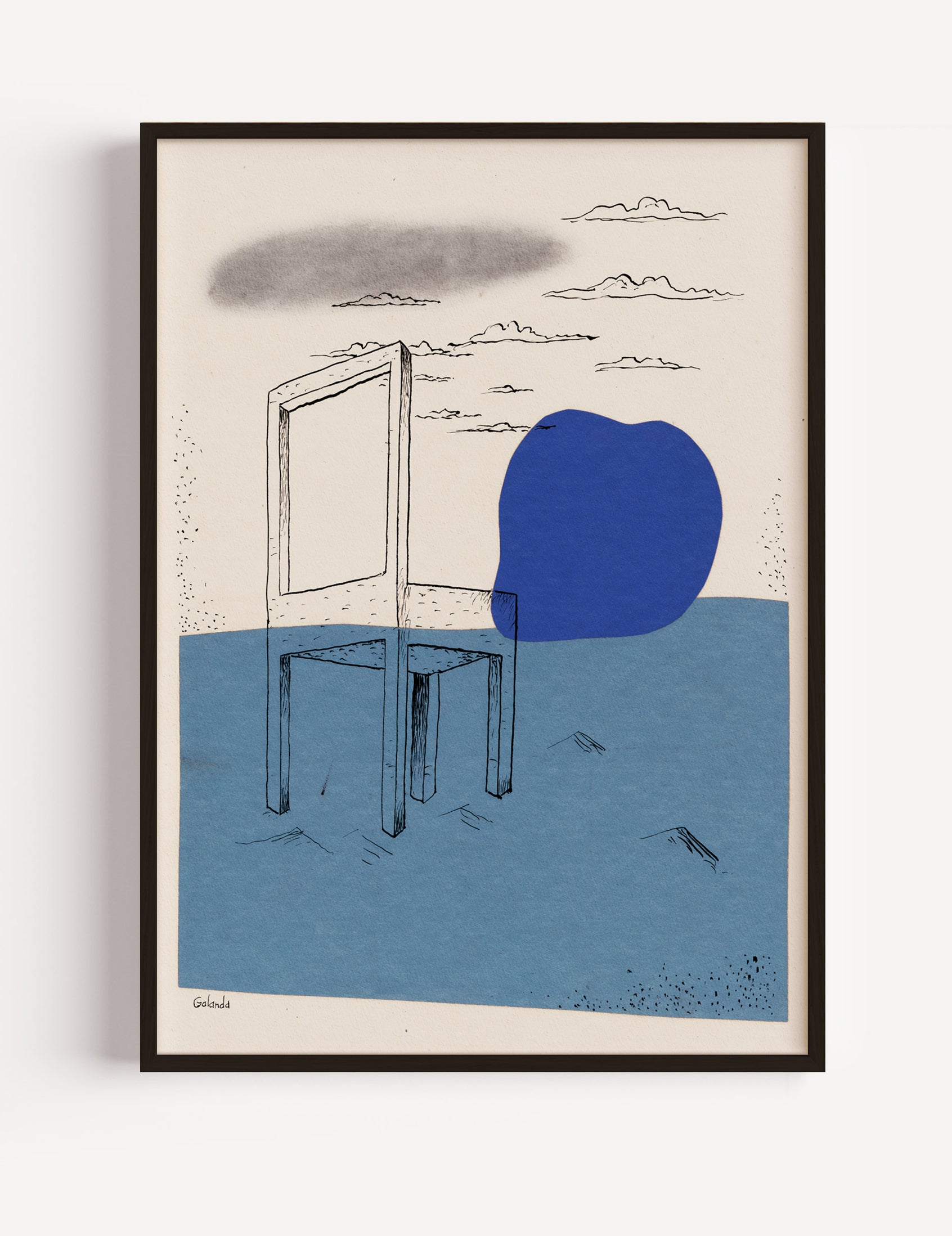 Landscape with a chair  by Mikuláš Galanda, 1929 Poster