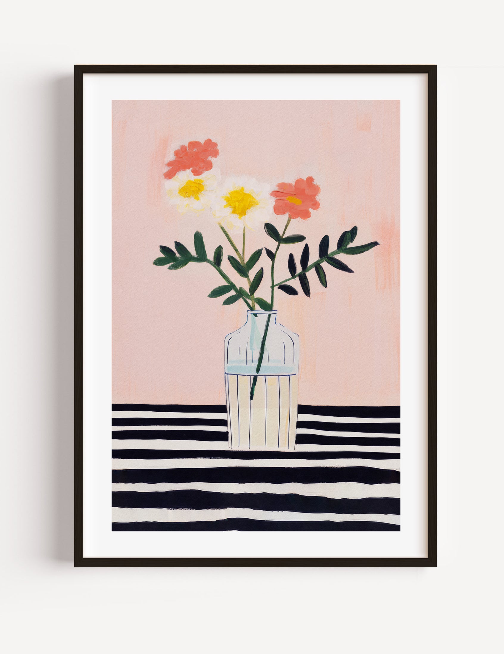 Glass Vase with Flower Poster
