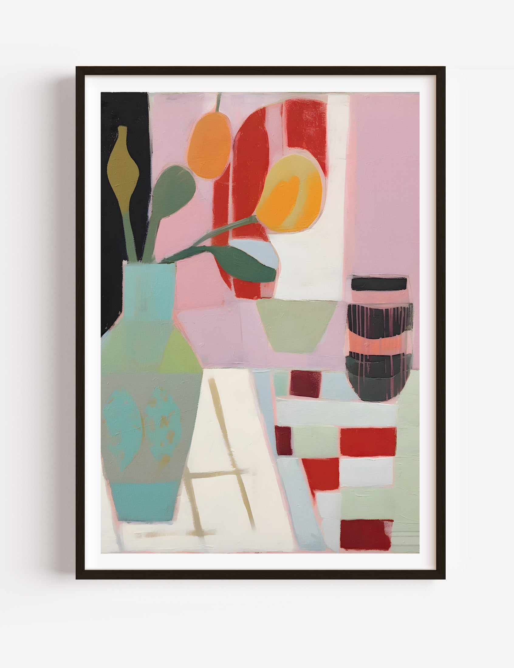 Abstract Still Life with Vase Poster